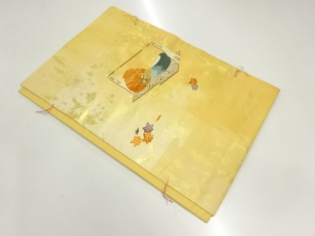 JAPANESE KIMONO / UNUSED NAGOYA OBI / WOVEN TEA CEREMONY